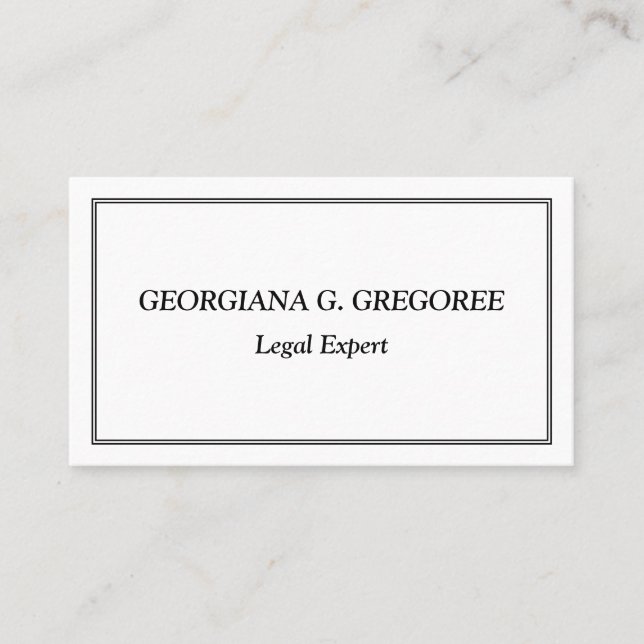 Humble e Dapper Law Professional Cartão de visita (Frente)