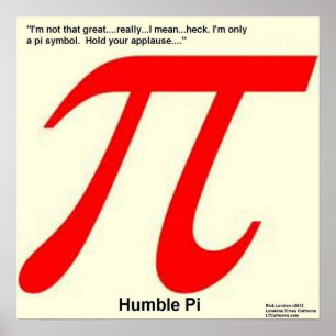 Humble Pi São Poster Quadrado Engraçado