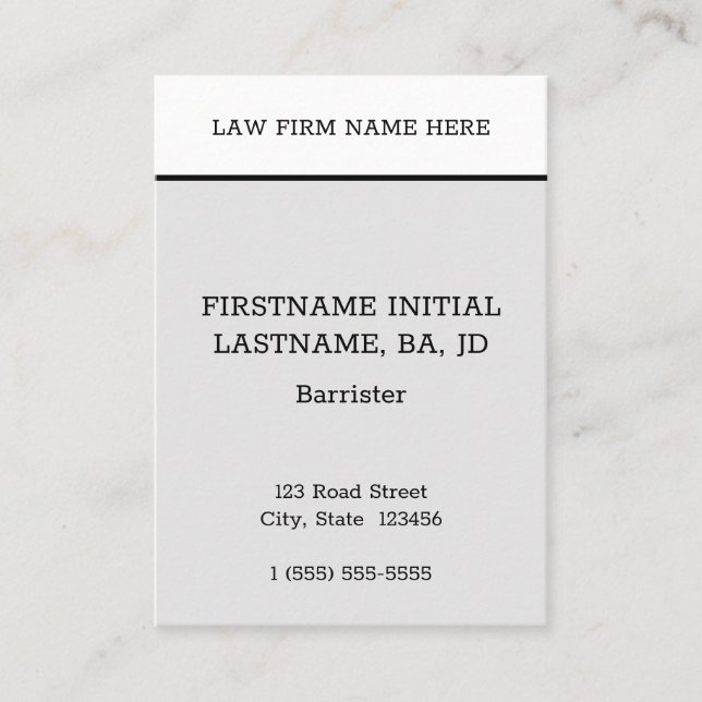 Humilde, Cartão de visita mínimo (Frente)