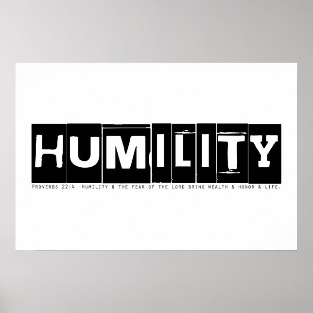 "Humility" Proverbs Poster (Frente)