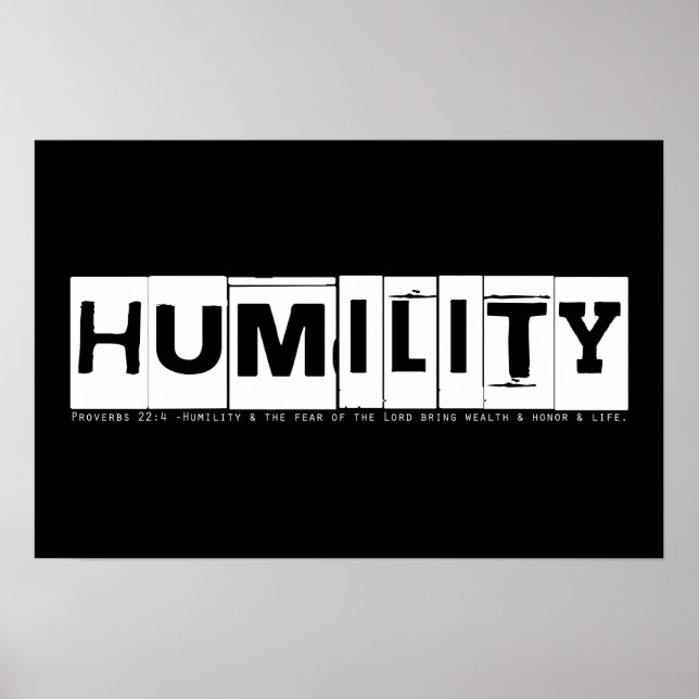 "Humility" Proverbs Poster (Frente)