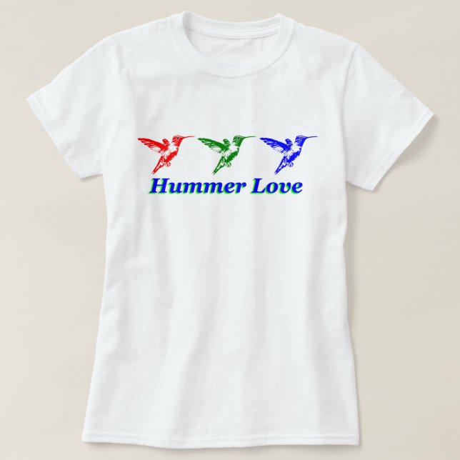Hummer Adora Camisa De Hummingbird Para Cores Clar (Frente do Design)