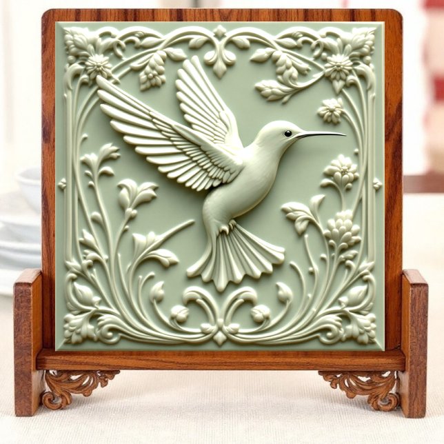 Humming bird green Harmonia - Azulejo cerâmico dir (Criador carregado)