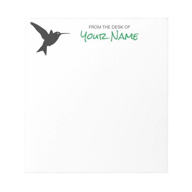 Hummingbird - Bloco de notas personalizado (Frente)