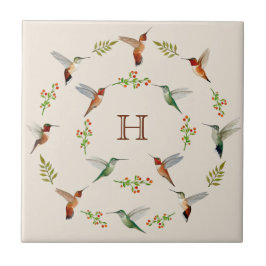 Hummingbird Ceramic Tile
