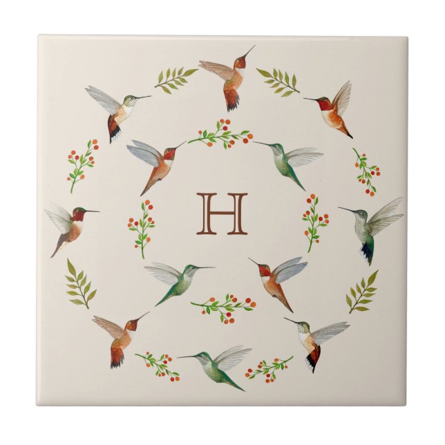 Hummingbird Ceramic Tile (Frente)
