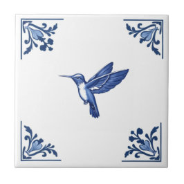 Hummingbird Delft Blue/White Corners
