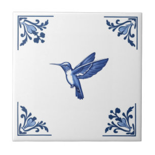 Hummingbird Delft Blue/White Corners