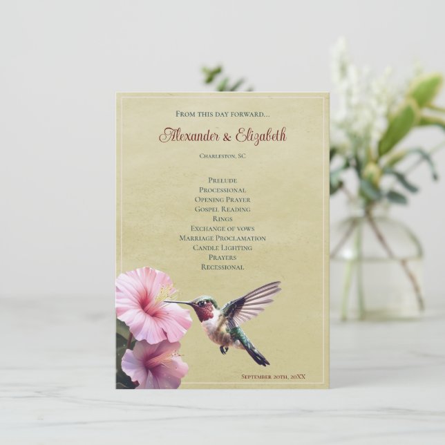 Hummingbird e Hibiscus | Programa Casamento Amarel (Em pé/Frente)