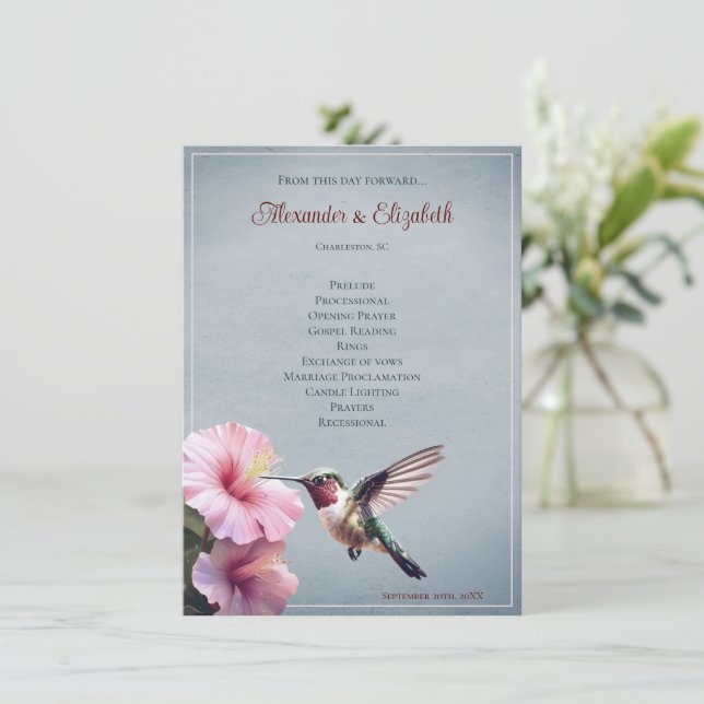 Hummingbird e Hibiscus | Programa Casamento Azul (Em pé/Frente)