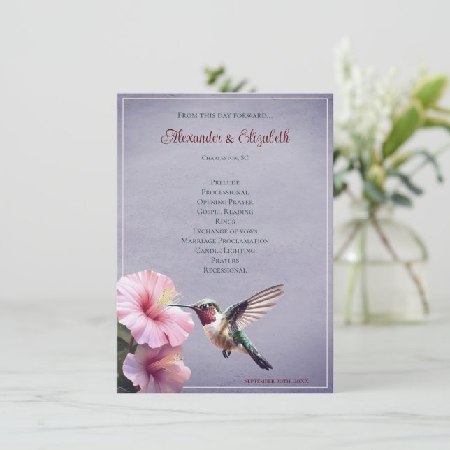 Hummingbird e Hibiscus | Programa Casamento Roxo (Em pé/Frente)
