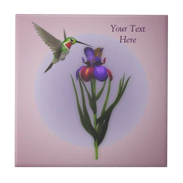 Hummingbird E Iris Flower Nature (Frente)