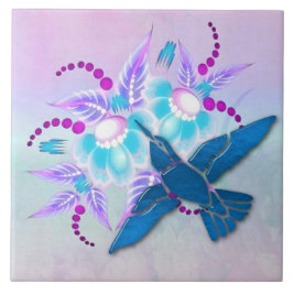 Hummingbird Floral Art Deco