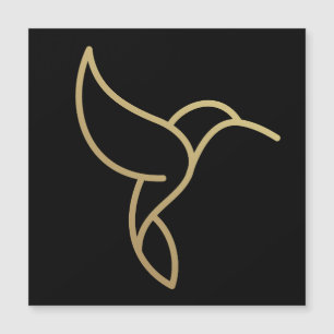 Hummingbird no estilo Monoline - Dourado a preto