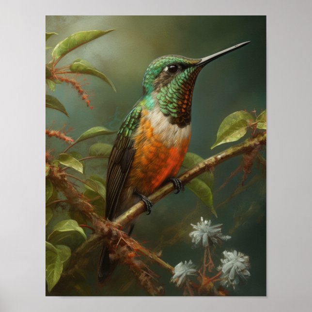 Hummingbird Pintura Impressão (Frente)