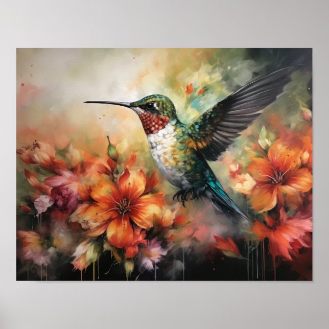 Hummingbird Pintura Impressão (Frente)