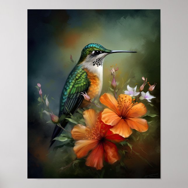 Hummingbird Pintura Impressão (Frente)