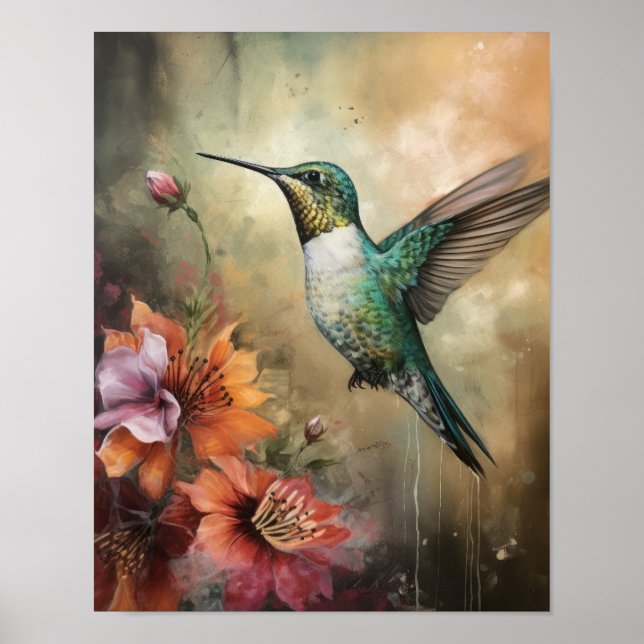 Hummingbird Pintura Impressão (Frente)