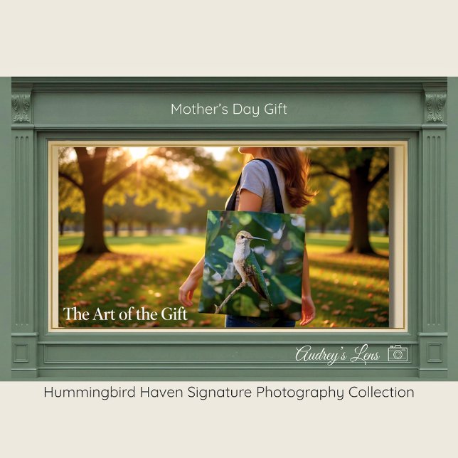 Hummingbird Vintage Art Tote Bag Mother's Day Gift (Criador carregado)