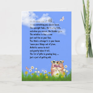 Humor aniversário de 40 anos Ficando com Cartão An