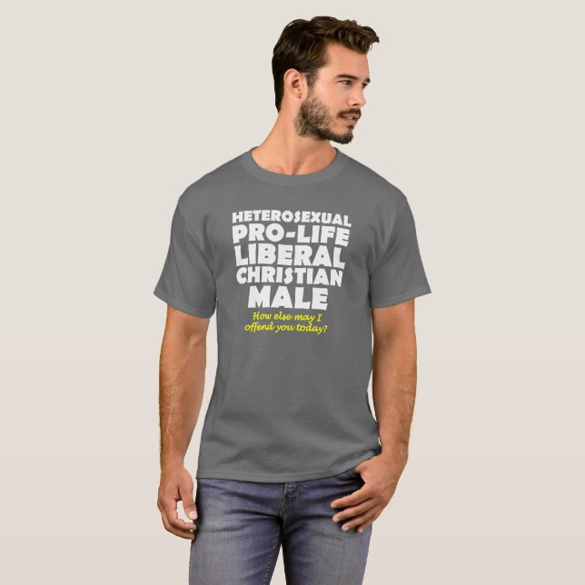Humor de Camisa Cristã Masculina de Prolongamento  (Frente Completa)