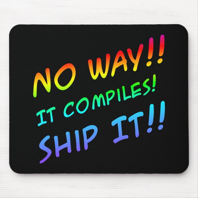 Humor de programação Mousepad (Frente)