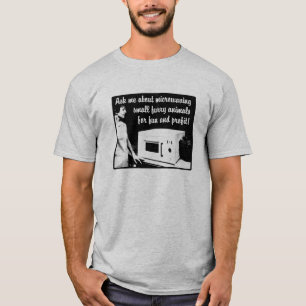 Humor engraçado da camisa da microonda peludo