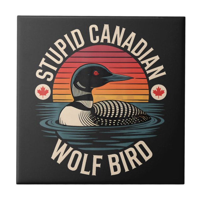 Humor Estúpido de Lobo Pássaro Mergulhão Canadense (Frente)
