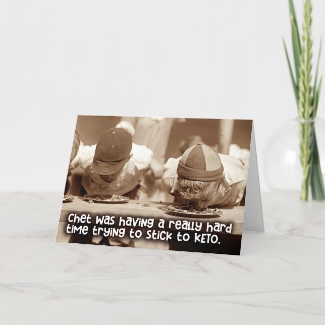 Humor na Luta contra a Dieta - Cartão Saudável do  (Frente)