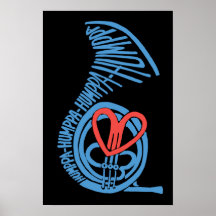 Humppa Love Blue2 Poster ou Impressão