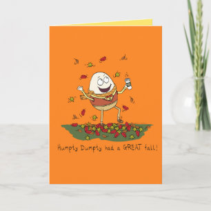 Humpty Dumpty tinha um cartão de saudação de queda