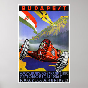 Hungria Budapest Viagens vintage Poster Restaurada