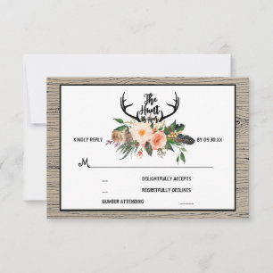 Hunt está sobre Rustic Boho Floral Weding RSVP