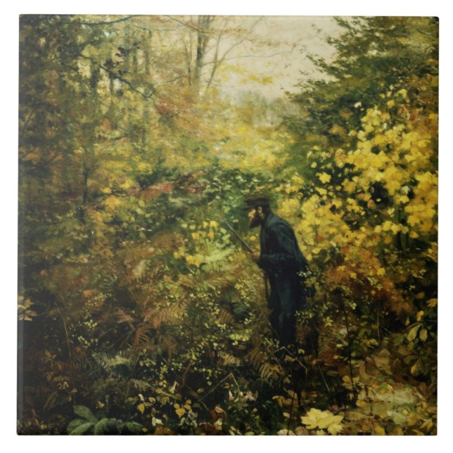 Hunter in the Forest (por H.A. Brendekilde) (Frente)