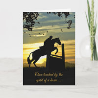 Hunter Jumper Horse Cartão de condolências
