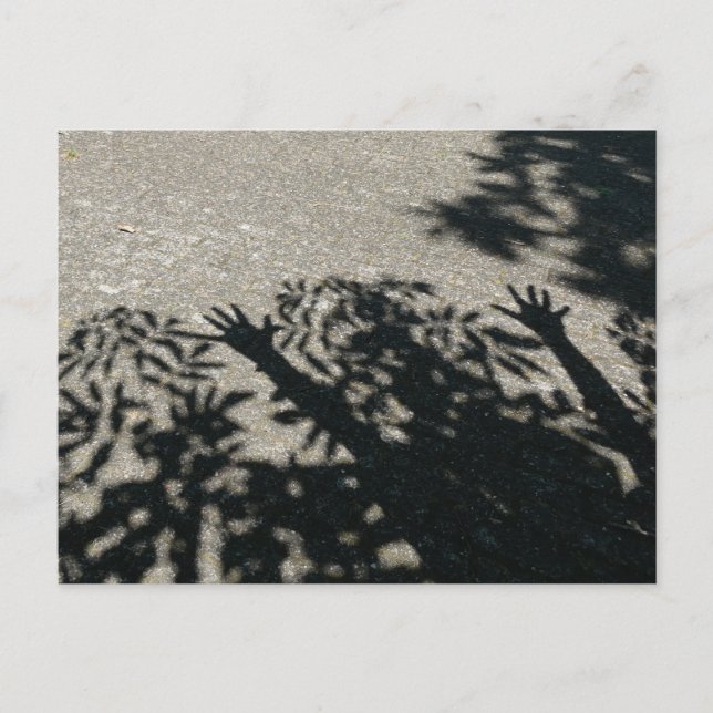 Hurray Shadow Mãos & Sai Fechando Cartão Postal DI (Frente)