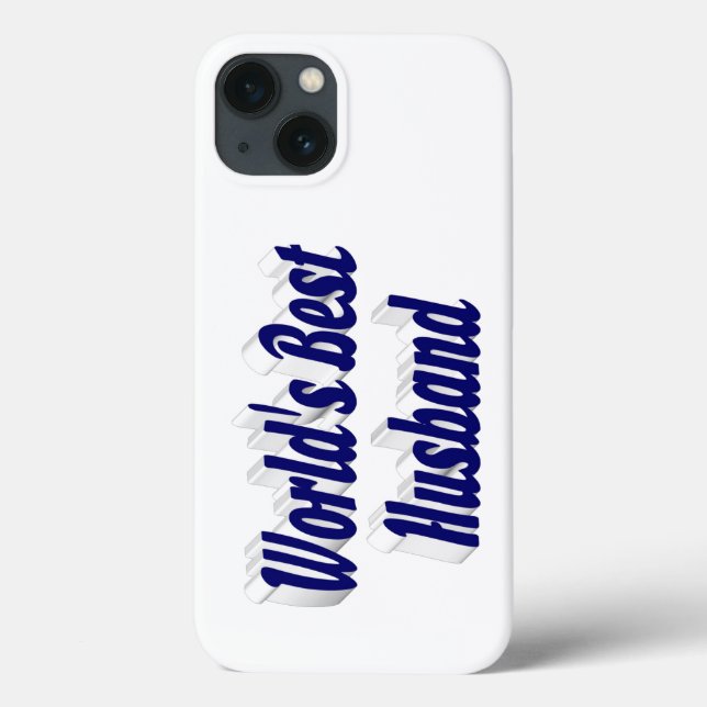 Husband with dark blue text  iPhone case (Verso)