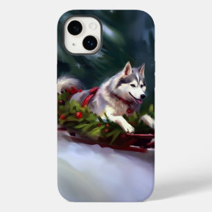 Husky Siberiano Natal neve inverno