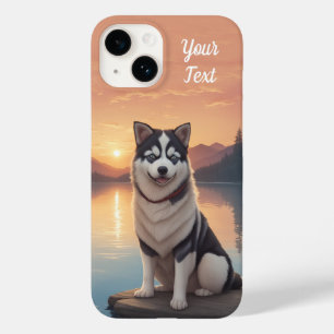 Husky Siberiano no Lago