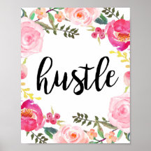 Hustle, Arte Imprimível, Poster de Motivação, Escr