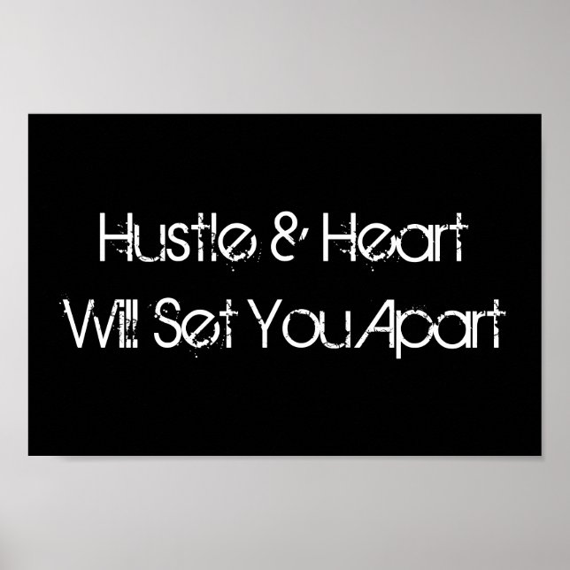 Hustle e Heart Sports Poster (Frente)