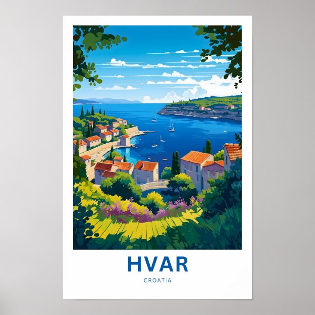 Hvar Croácia Viagem Impressão (Frente)