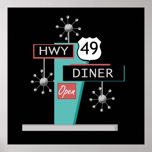 HWY 49 Diner Poster (Frente)
