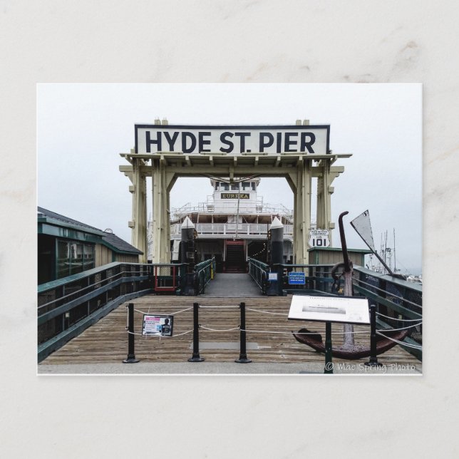 Hyde Rua. Pier San Francisco, Cartão postal da Cal (Frente)