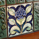 Hydrangea Art Deco Parede Floral Art Nouveau<br><div class="desc">Bem-vindo a CreaTile! Aqui vocês encontrarão designs de azulejo feitos à mão que eu pessoalmente fiz e fiz para vintage azulejos de cerâmica e de argila de porcelana, manchados ou naturais. Eu adoro azulejo e produtos cerâmicos, esperando que você possa transformar sua casa em algo que você gosta de visitar...</div>