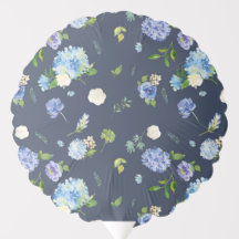 Hydrangea azul-aquarela e padrão floral Rosa