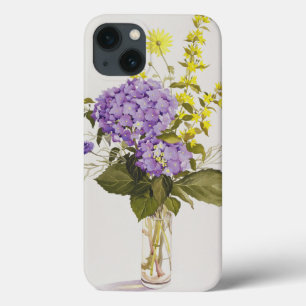 Hydrangea azul com Loosestrife amarelo