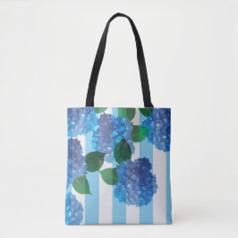 Hydrangea azul com Stripes Bolsa