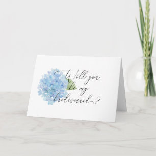 Hydrangea Azul Você Será Minha Porta-Voz? Cartão