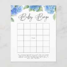 Hydrangea Baby Bingo Games